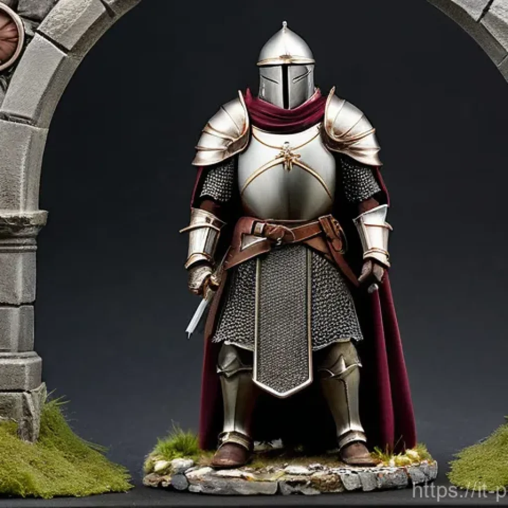 피규어 프라모델 DIY 개조법 - **Prompt: Masterpiece Fantasy Figure Painting**
    "A highly detailed miniature fantasy hero figure...
