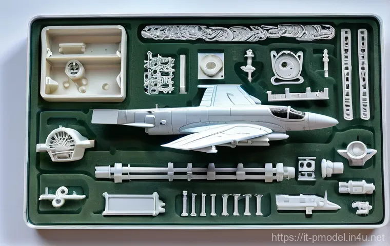 레진 킷과 프라모델 차이 - **Prompt:** A detailed overhead shot of a clean, light-colored hobby workbench. On the left side, a ...