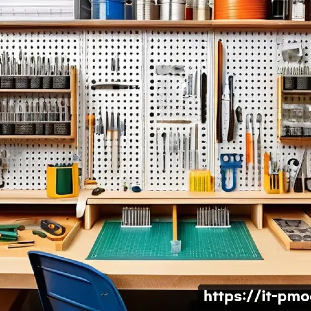 프라모델 도구 보관 방법 - **A Prolific Modeler's Organized Haven**
    "A brightly lit, clean, and highly organized model-maki...