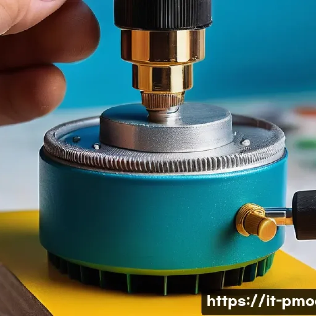 에어브러시 압력 설정 팁 - A close-up, highly detailed image of a professional artist&rsquo;s hand adjusting the pressure regulator k...