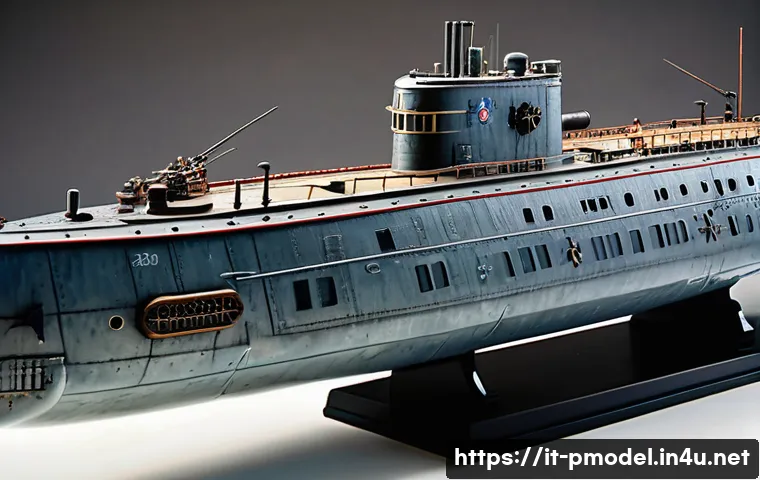 잠수함 프라모델 인기 모델 - Highly detailed scale model of a World War II German U-Boat Type VII submarine, crafted from plastic...