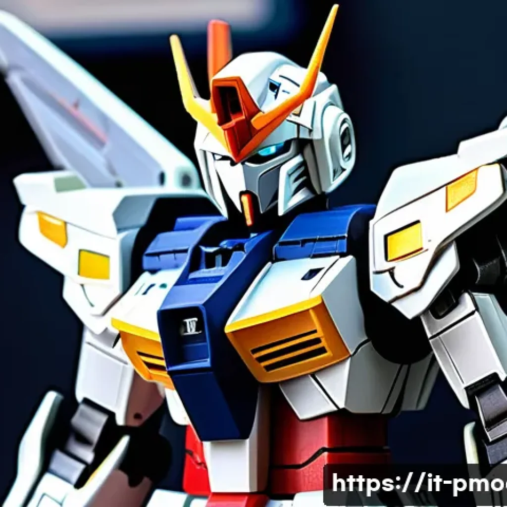 건담 프라모델 인기 캐릭터 - A highly detailed close-up of a 1/60 scale Nu Gundam model kit, showcasing its ultra-realistic mecha...