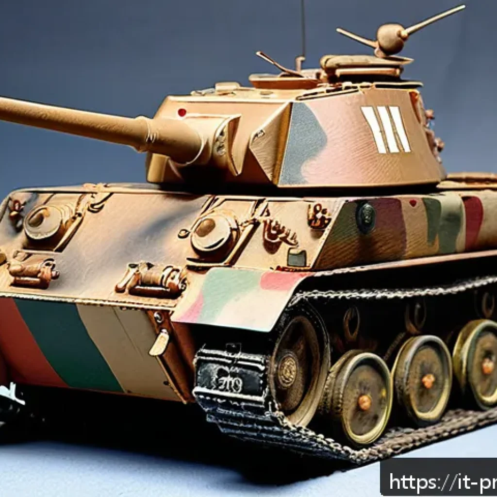 독일군 전차 프라모델 역사 - Highly detailed 1:35 scale German Panzer IV model tank displayed on a wooden base with realistic wea...